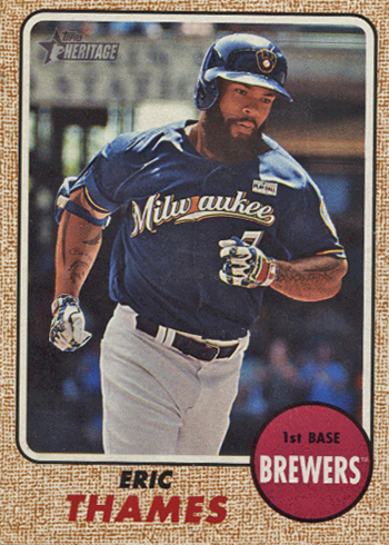 2017 Heritage High Numbers #535 Eric Thames Brewers Baseball : Everything  Else 
