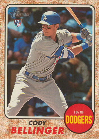 2017 Topps Heritage High Number Baseball #678 Cody Bellinger Rookie Card