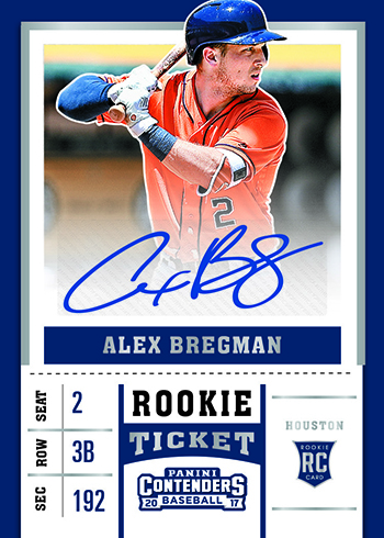 2017 Panini Chronicles Baseball Contenders Rookie Ticket Autographs