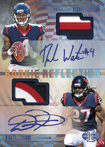 2017 Panini Illusions Football Rookie Reflection Dual Autograph Patch