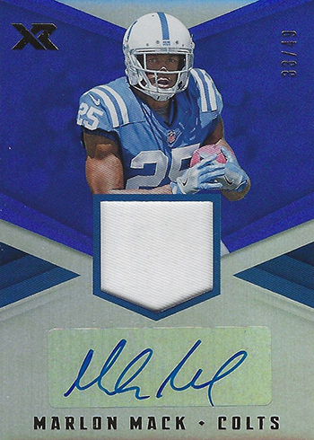 Marlon Mack 2017 Panini Gold Standard Jersey Auto Rc #d 1/99