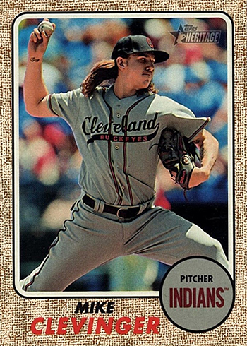 2017 Topps Heritage Mike Clevinger Cleveland Indians Baseball Card TMH1A