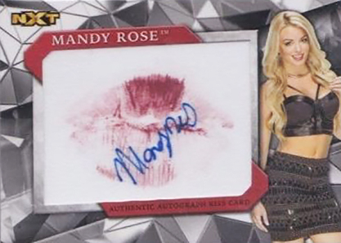 2017 Topps WWE Women's Division Kiss Card Autograph Mandy Rose