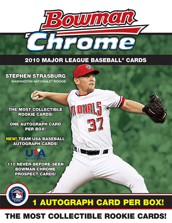 Stephen Strasburg 2010 Bowman Chrome Rookie Card #205