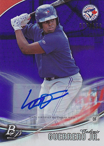 Vlad Guerrero Jr Rookie 1st Bowman 2016 Bowman #BP55 Toronto ASG MVP –