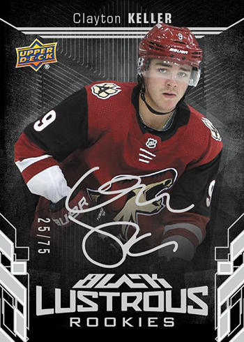 2017-18 SPx Hockey UD Black Lustrous Rookies Signatures