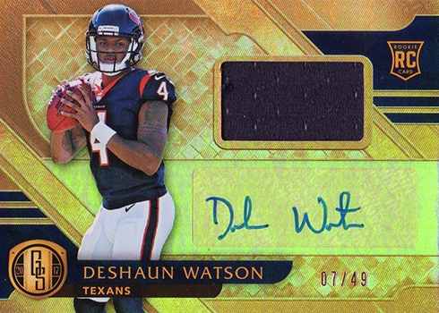 2017 National Treasures DESHAUN WATSON Auto /25 Jersey Rookie Clemson –  Forever Young Sports Cards