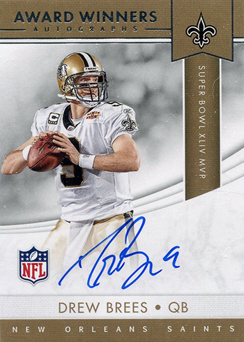 2017 Panini Impeccable Football Award Winners Autographs Drew Brees