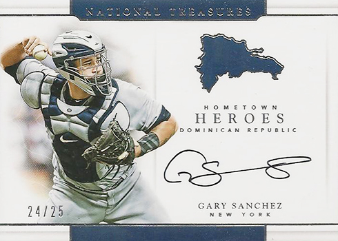 2017 Panini National Treasures Baseball Hometown Heroes Gary Sanchez