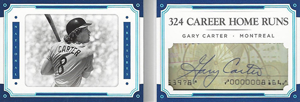 2017 Panini National Treasures Baseball Legends Cuts Booklets Stats Gary Carter