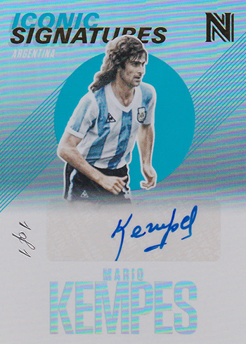2017 Panini Nobility Soccer Iconic Signatures Platinum Mario Kempes