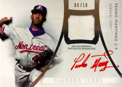 2017 Topps Diamond Icons Baseball Single Player Autographed Relic Pedro Martinez