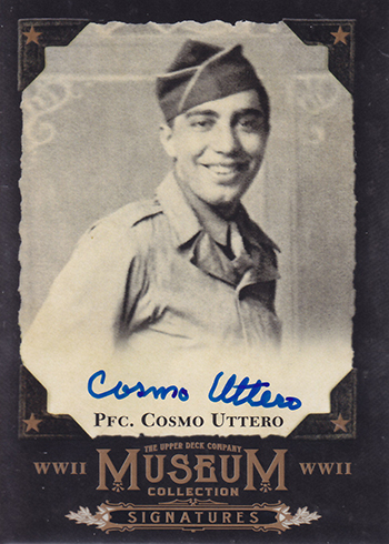 2017 Upper Deck Goodwin Champions Musume Collection WWII Signatures PFC. Cosmo Uttero