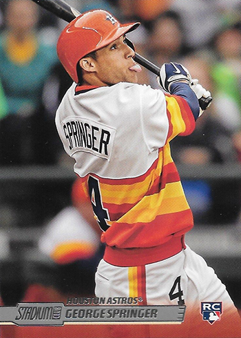 George Springer 2014 Game Used Rookie Year Houston Astros Home Jersey MLB