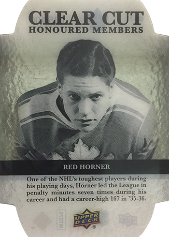 2017-18 Upper Deck Hockey Clear Cut Honored Members Update Red Horner