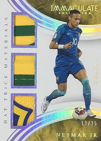 2017 Panini Immaculate Soccer Hat Trick Materials Prime Neymar Jr.