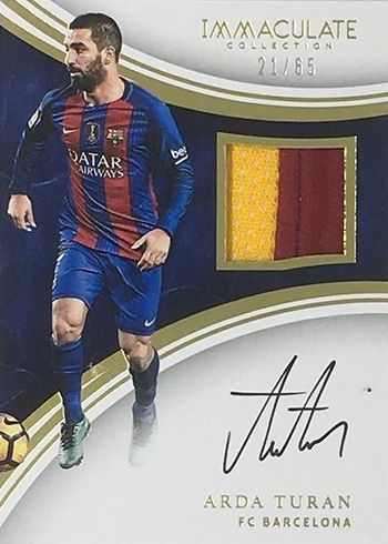 2017 Panini Immaculate Soccer Patch Autographs Arda Turan