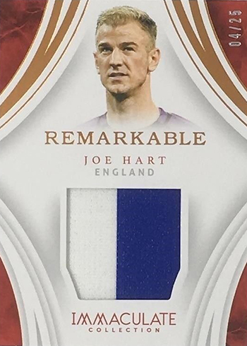2017 Panini Immaculate Soccer Remarkable Bronze Joe Hart