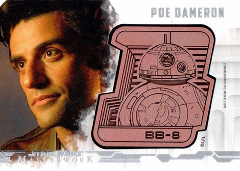 2017 Topps Star Wars Masterwork Droid Medallion Cards Poe Dameron