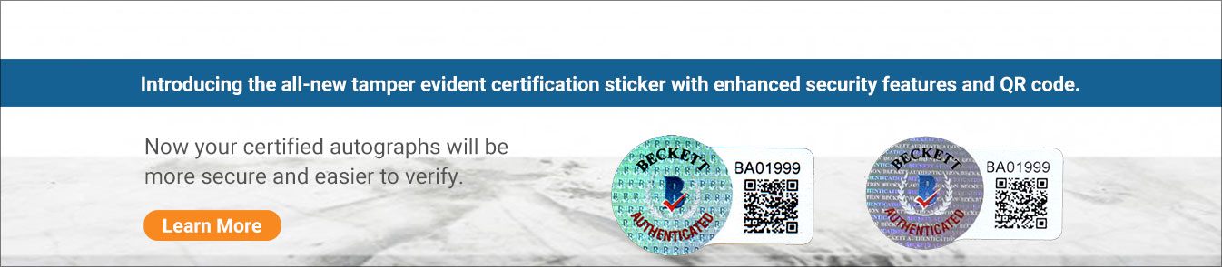 Beckett Certification Sticker