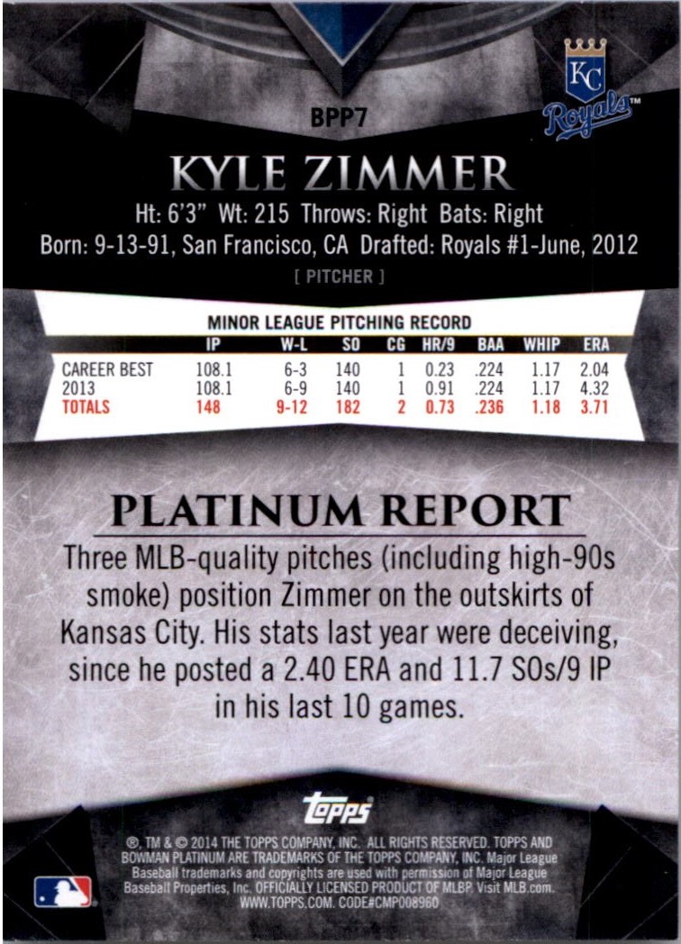 2014 Bowman Platinum Prospects Baseball YOU PICK - Picture 13 of 181