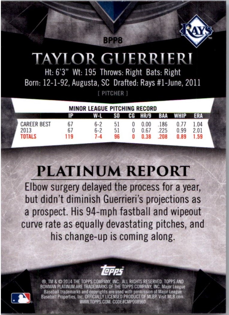 2014 Bowman Platinum Prospects Baseball YOU PICK - Picture 15 of 181
