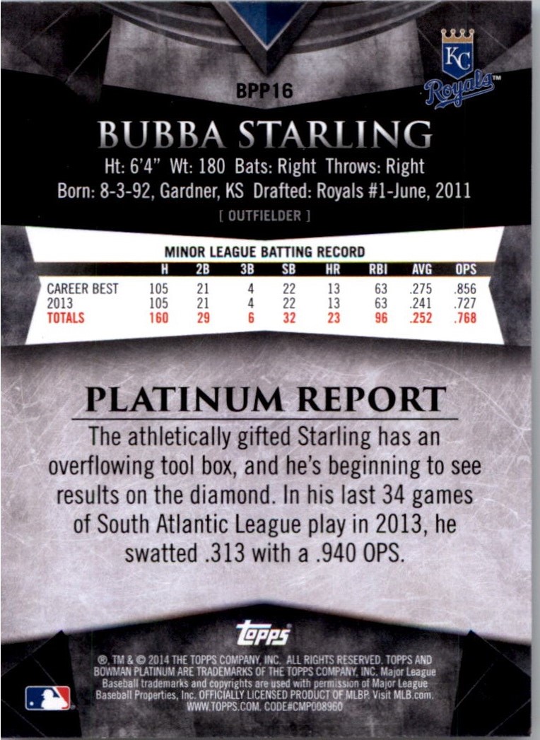 2014 Bowman Platinum Prospects Baseball YOU PICK - Picture 31 of 181
