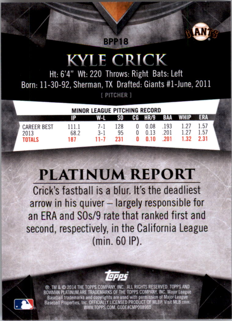 2014 Bowman Platinum Prospects Baseball YOU PICK - Picture 35 of 181