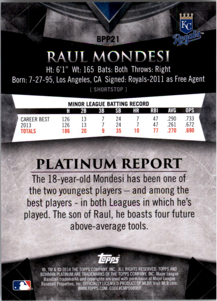 2014 Bowman Platinum Prospects Baseball YOU PICK - Picture 37 of 181