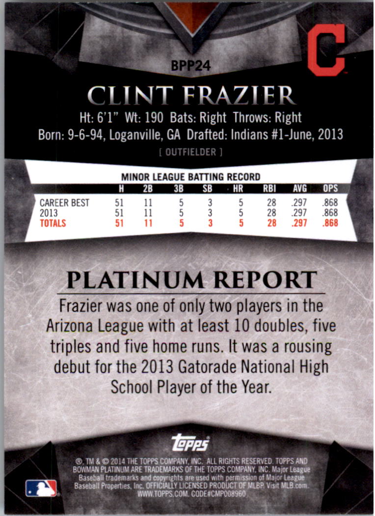 2014 Bowman Platinum Prospects Baseball YOU PICK - Picture 41 of 181