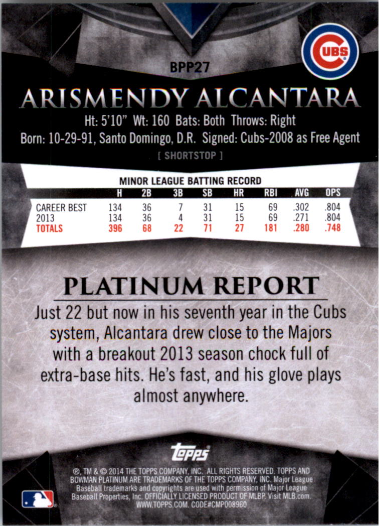 2014 Bowman Platinum Prospects Baseball YOU PICK - Picture 47 of 181