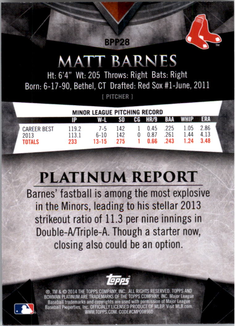 2014 Bowman Platinum Prospects Baseball YOU PICK - Picture 49 of 181