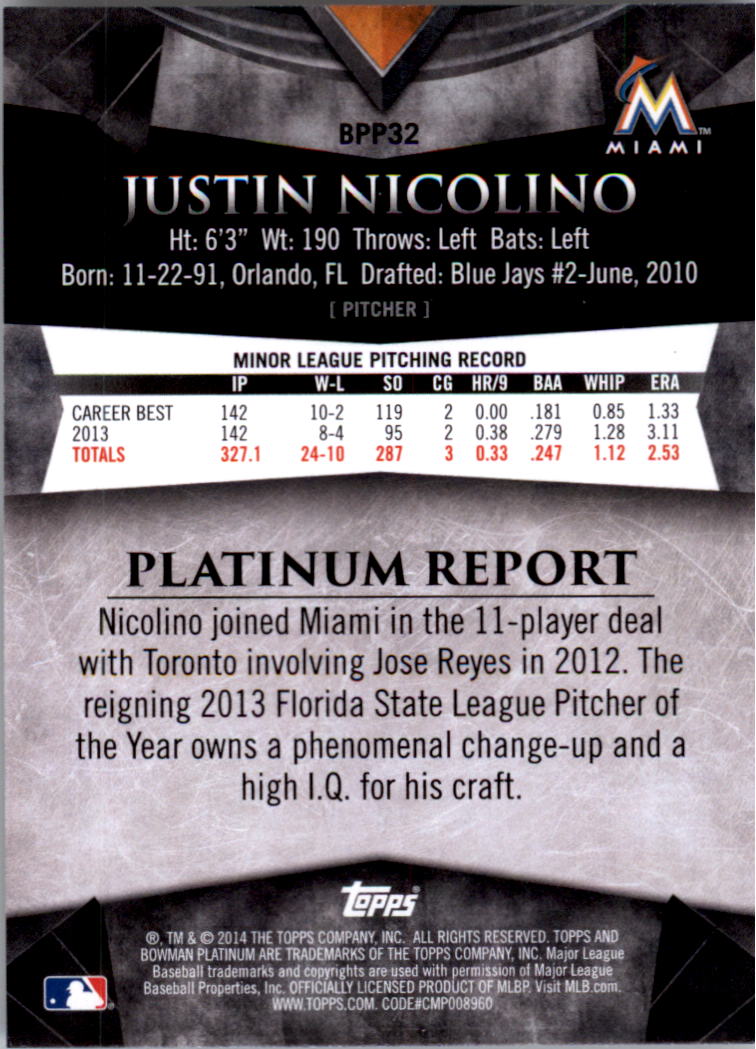 2014 Bowman Platinum Prospects Baseball YOU PICK - Picture 57 of 181