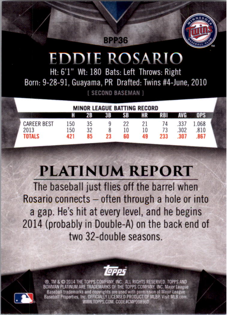 2014 Bowman Platinum Prospects Baseball YOU PICK - Picture 65 of 181