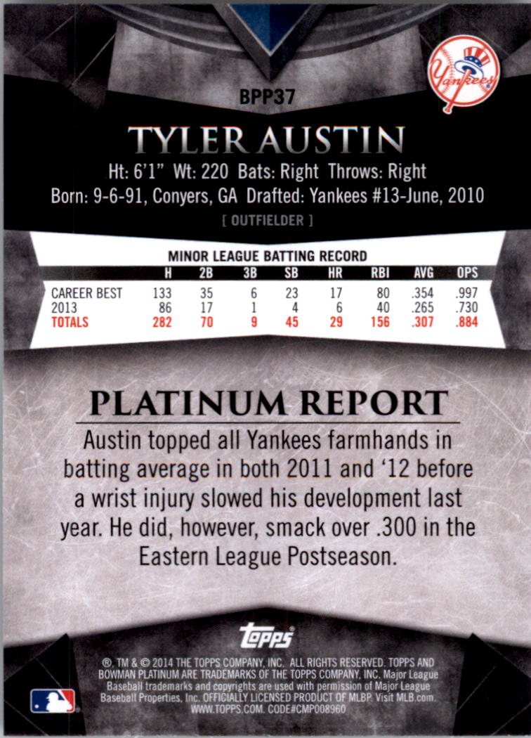 2014 Bowman Platinum Prospects Baseball YOU PICK - Picture 67 of 181