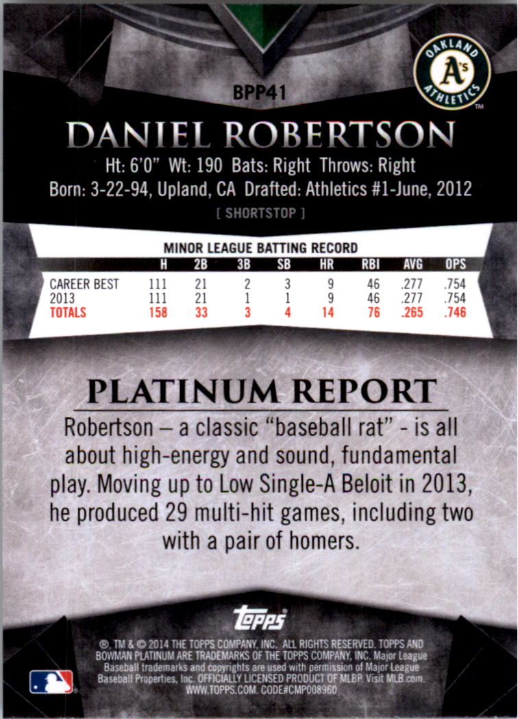 2014 Bowman Platinum Prospects Baseball YOU PICK - Picture 73 of 181