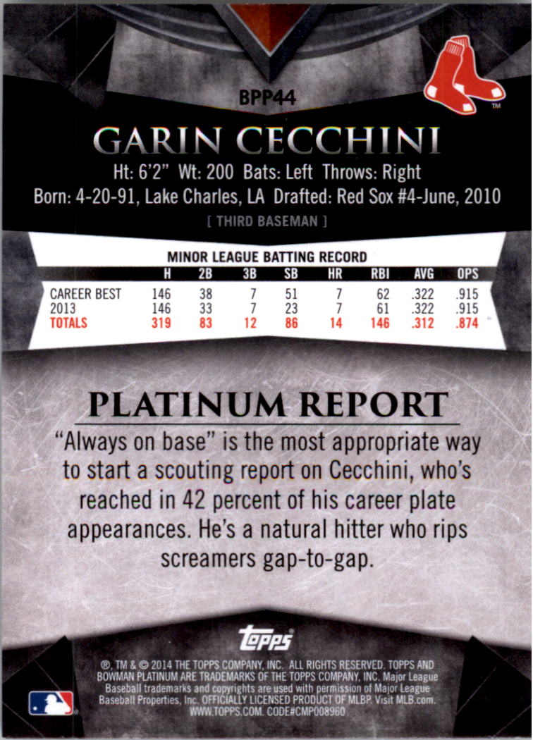 2014 Bowman Platinum Prospects Baseball YOU PICK - Picture 79 of 181