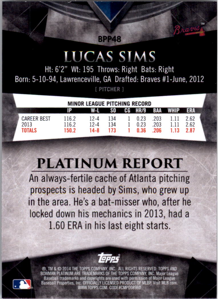 2014 Bowman Platinum Prospects Baseball YOU PICK - Picture 85 of 181