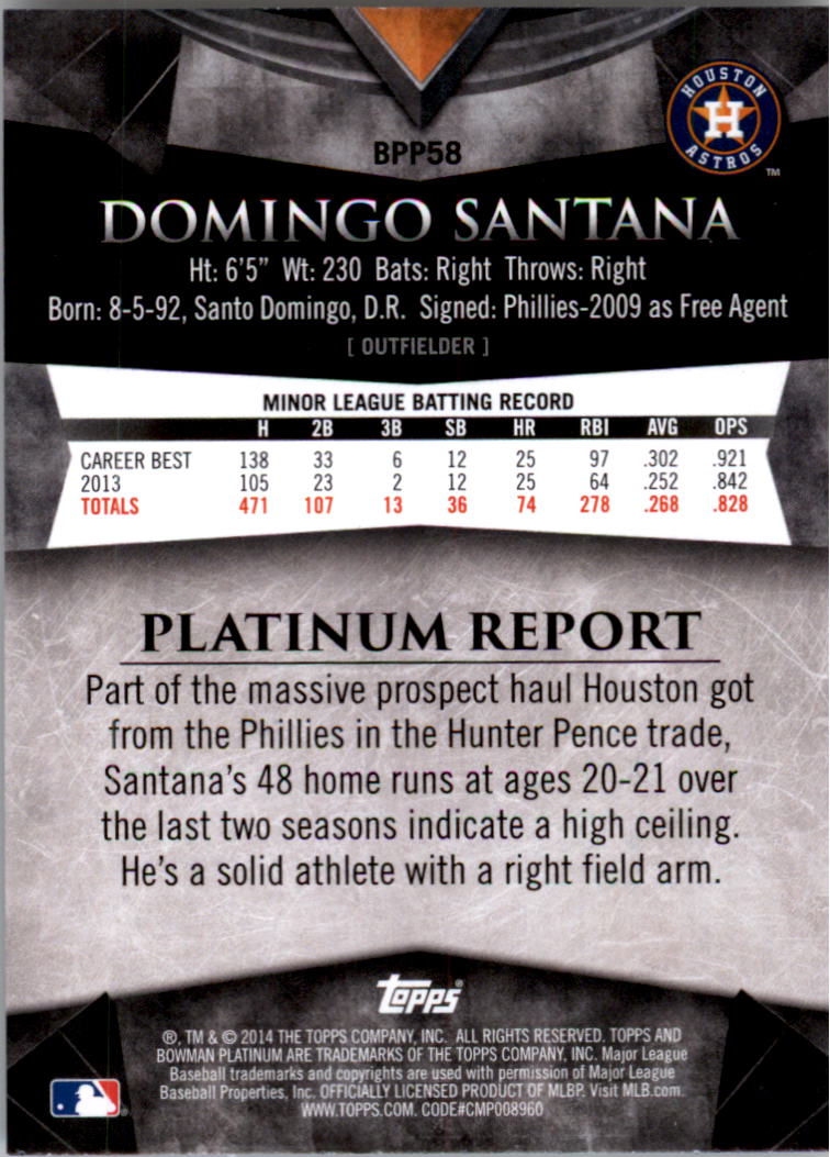 2014 Bowman Platinum Prospects Baseball YOU PICK - Picture 103 of 181