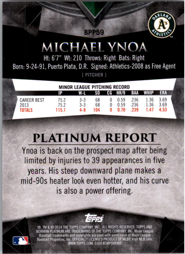 2014 Bowman Platinum Prospects Baseball YOU PICK - Picture 105 of 181