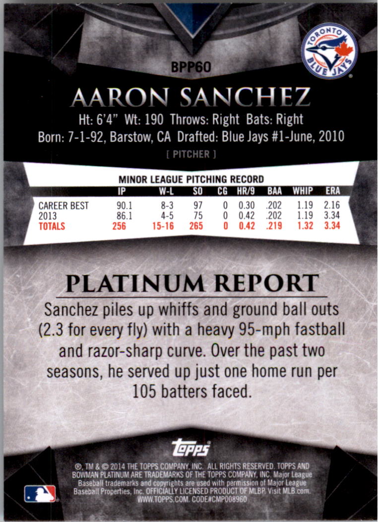 2014 Bowman Platinum Prospects Baseball YOU PICK - Picture 107 of 181