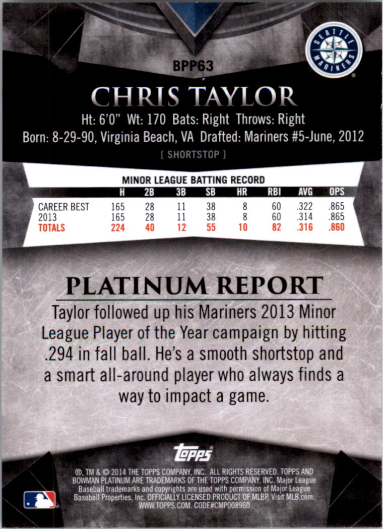 2014 Bowman Platinum Prospects Baseball YOU PICK - Picture 113 of 181