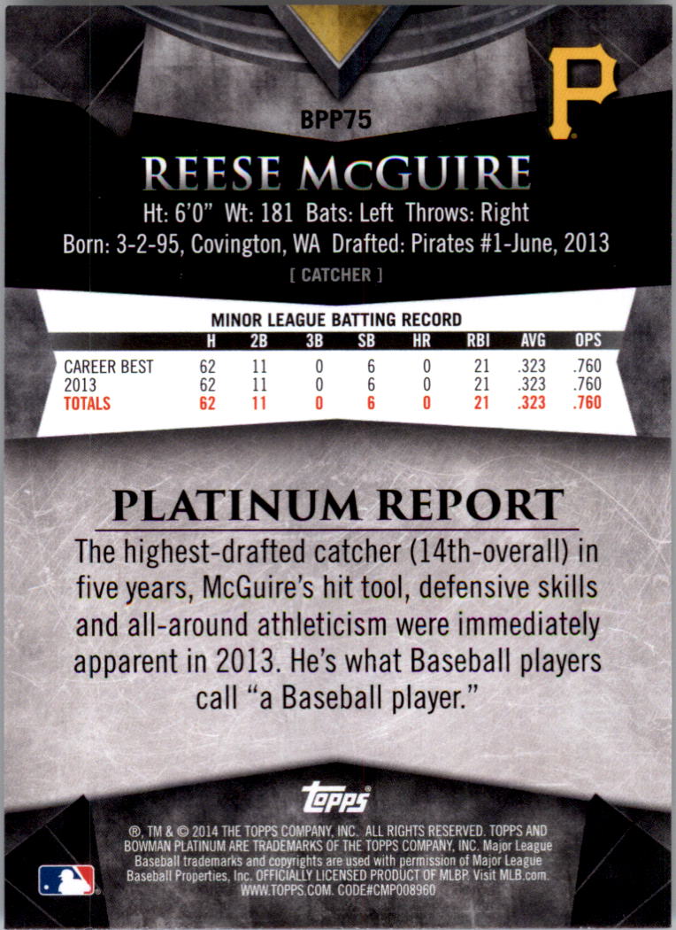 2014 Bowman Platinum Prospects Baseball YOU PICK - Picture 135 of 181