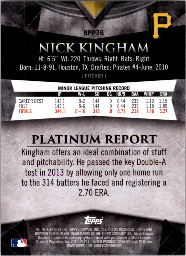 2014 Bowman Platinum Prospects Baseball YOU PICK - Picture 137 of 181