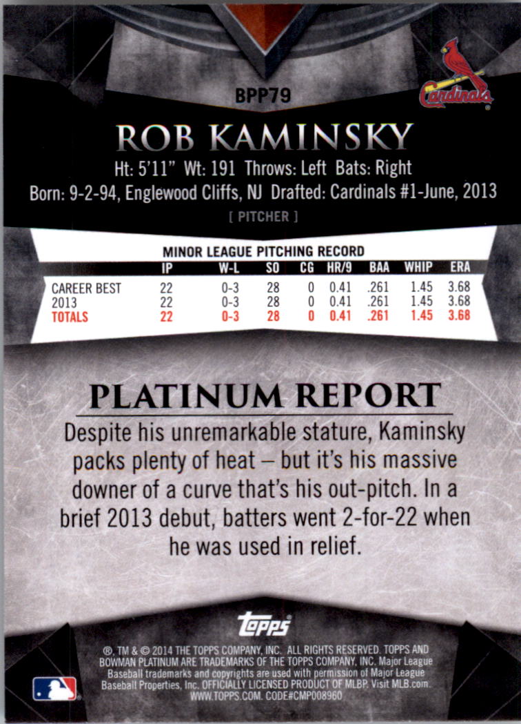 2014 Bowman Platinum Prospects Baseball YOU PICK - Picture 141 of 181