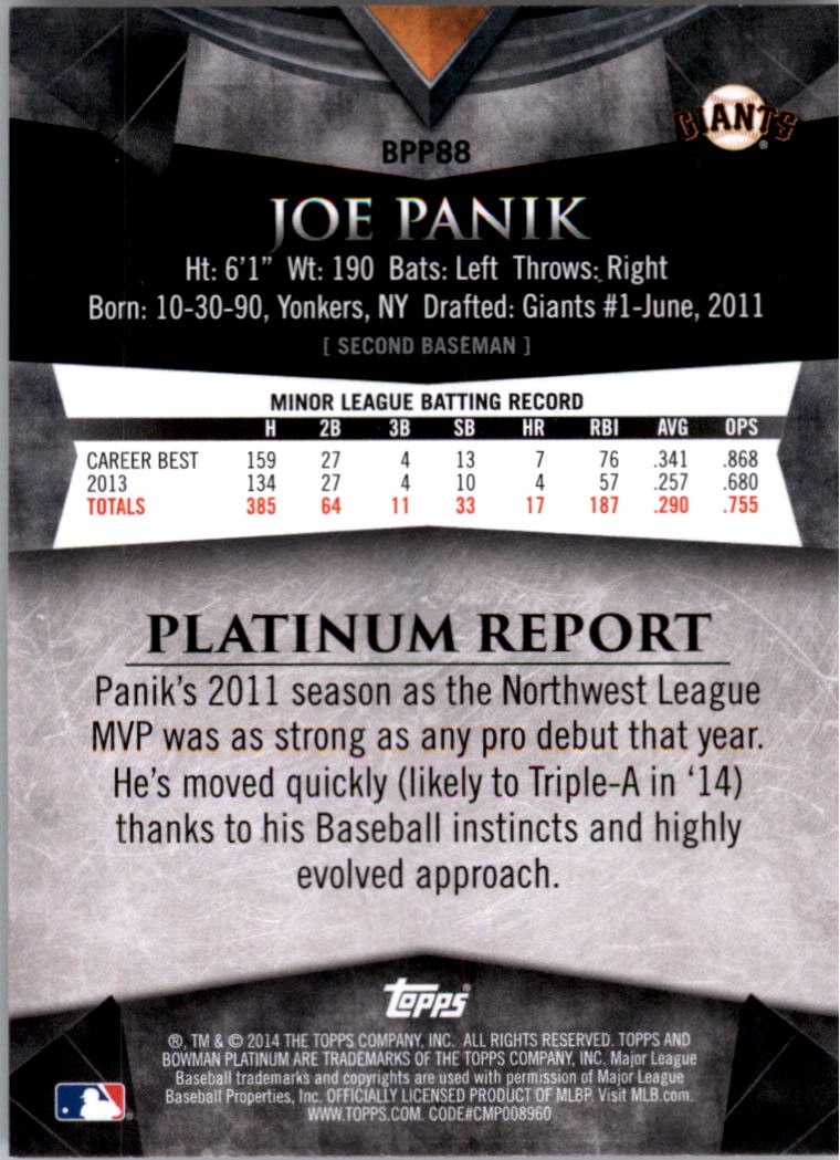 2014 Bowman Platinum Prospects Baseball YOU PICK - Picture 157 of 181