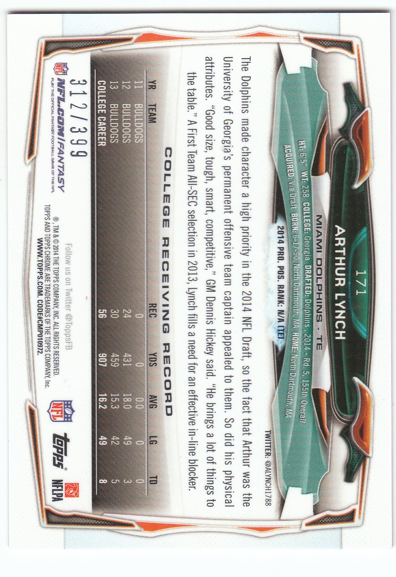 2014 Topps Chrome Football Part 2 Refractors Parallel Cards - Picture 90 of 233
