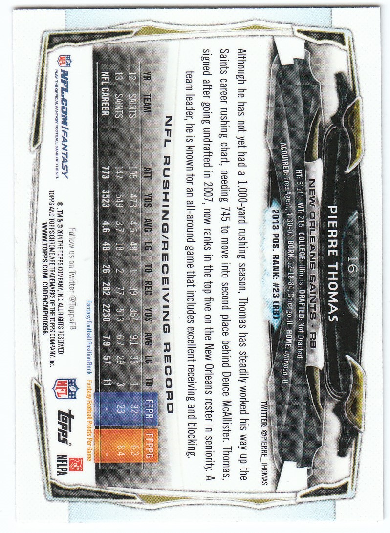 2014 Topps Chrome Football Part 2 Refractors Parallel Cards - Picture 92 of 233