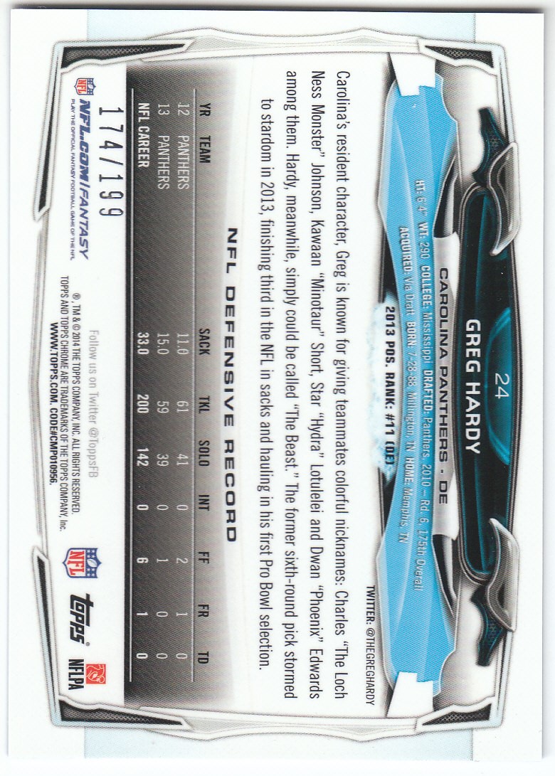 2014 Topps Chrome Football Part 2 Refractors Parallel Cards - Picture 9 of 233