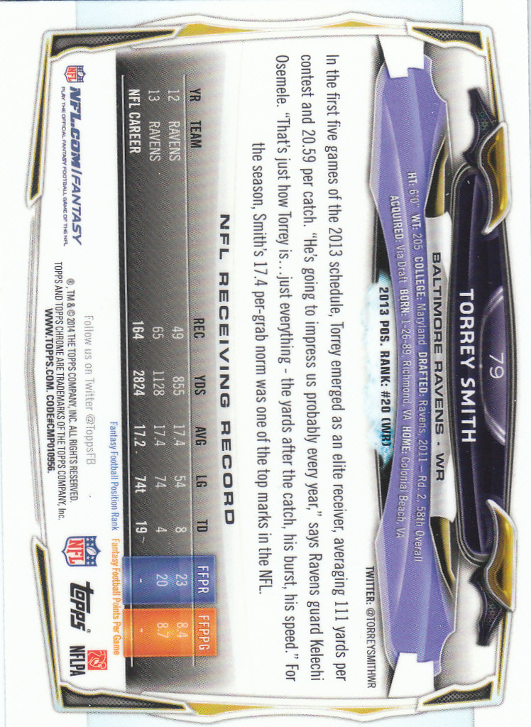 2014 Topps Chrome Football Part 2 Refractors Parallel Cards - Picture 56 of 233